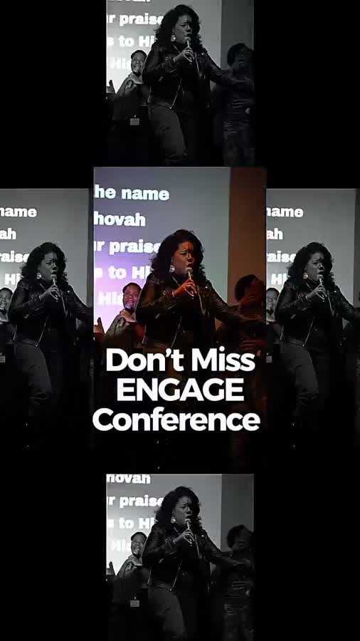 ENGAGE Conference promotional video with live worship footage and custom jingle